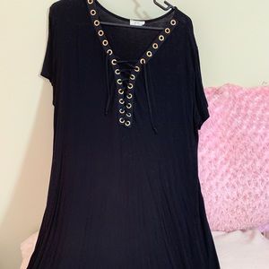 Black Hi-Lo dress